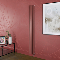 Elektrischer Design Heizkörper (einlagig),  1780mm x 236mm,  vertikal - Rot (Booth Rot) - ohne Thermostat - Revive