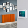 Elektrischer Design Heizkörper (einlagig),  635mm x 1180mm,  horizontal - Orange - inkl. Touchscreen-Thermostat & Kabelabdeckung - Revive