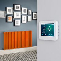 Elektrischer Design Heizkörper (einlagig),  635mm x 1180mm,  horizontal - Orange - inkl. Touchscreen-Thermostat & Kabelabdeckung - Revive
