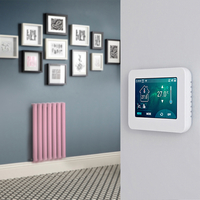 Elektrischer Design Heizkörper (einlagig),  635mm x 413mm,  horizontal - Rosa (Camellia Pink) - inkl. Touchscreen-Thermostat - Revive