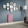 Elektrischer Design Heizkörper (einlagig),  635mm x 413mm,  horizontal - Rosa (Camellia Pink) - ohne Thermostat & mit Kabelabdeckung - Revive