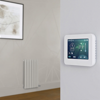 Elektrischer Design Heizkörper (einlagig),  635mm x 413mm,  horizontal - Weiß (Pearl White) - inkl. Touchscreen-Thermostat & Kabelabdeckung - Revive