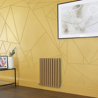 Elektrischer Design Heizkörper (einlagig),  635mm x 590mm,  horizontal - Gelb (Autumn Yellow) - ohne Thermostat - Revive