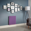 Elektrischer Design Heizkörper (einlagig),  635mm x 590mm,  horizontal - Lila (Lush Purple) - ohne Thermostat - Revive