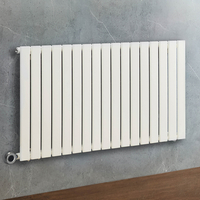 Elektrischer Design-Heizkörper Horizontal (Einlagig) 635mm x 1190mm mit WLAN-Heizelement in Chrome & Stecker,  Weiß - Delta - ECOSO von Hudson Reed