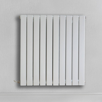 Elektrischer Design-Heizkörper Horizontal (Einlagig) 635mm x 590mm zur Festverdrahtung ohne Thermostat Weiß - Sloane - ECOSO by Hudson Reed