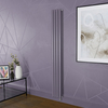 Elektrischer Design Heizkörper Vertikal,  B 236mm - Lila (Dahlia Purple) - Höhe,  Thermostat und Kabelabdeckung wählbar - Revive Hudson Reed