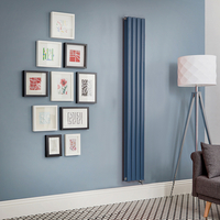 Elektrischer Design Heizkörper,  vertikal,  B 236mm,  Blau (Deep Sea Blue) - Höhe,  Thermostat & Kabelabdeckung wählbar - Revive