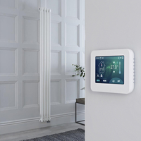 Elektrischer Gliederheizkörper (2 Säulen) Vertikal Weiß 1500mm x 200mm inkl. 600W Heizelement & WLAN-Thermostat mit Touchscreen-Display – Regent