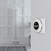 Elektrischer Gliederheizkörper (2 Säulen) Vertikal Weiß 1500mm x 290mm inkl. 1000W Heizelement & rundes WLAN-Thermostat – Regent