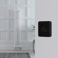 Elektrischer Gliederheizkörper (2 Säulen) Vertikal Weiß 1500mm x 290mm inkl. 1000W Heizelement & schwarzes WLAN-Thermostat – Regent