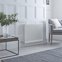 Elektrischer Gliederheizkörper Horizontal in Weiß,  2-lagig - Auswahl an Größen & WLAN-Thermostaten – Regent Hudson Reed