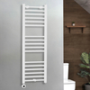 Elektrischer Handtuchheizkörper - 1200mm x 400mm inkl. WLAN-Heizelement zur Festverdrahtung Weiß – Ive - ECOSO von Hudson Reed