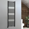Elektrischer Handtuchheizkörper - 1600mm x 500mm - inkl. Heizelement zur Festverdrahtung & Kabelabdeckung - Schwarz – Nox - ECOSO von Hudson Reed