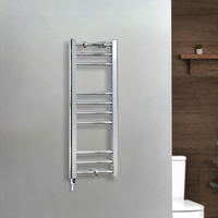 Elektrischer Handtuchheizkörper 800mm x 300mm inkl. einfachem Heizelement zur Festverdrahtung - Chrom – Kent - ECOSO by Hudson Reed