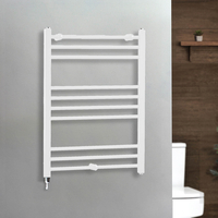 Elektrischer Handtuchheizkörper 800mm x 600mm inkl. manuelem Heizelement mit Stecker Weiß – Ive - ECOSO von Hudson Reed