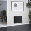 Elektrischer Konvektor-Wandheizkörper 1500W mit Stecker 533mm x 873mm,  in Schwarz - Virtus Hudson Reed