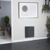 Elektrischer Konvektor-Wandheizkörper in Anthrazit,  900W,  mit Stecker,  533mm x 595mm - Virtus Hudson Reed