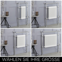 Elektrischer Nostalgie Handtuchheizkörper Weiß Größe Wählbar - Elizabeth