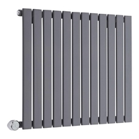 Elektro Design Heizkörper Horizontal,  einlagig Anthrazit 635mm x 840mm inkl. 800W Heizelement - Delta Hudson Reed