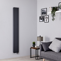 Elektro Heizkörper Anthrazit Design Vertikal - Größe,  Heizelement & Kabelabdeckung wählbar – Revive Hudson Reed
