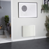 Elektro-Wandheizkörper Konvektor 1500W mit Stecker 533mm x 873mm,  in Weiß - Virtus Hudson Reed