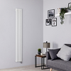 Elektroheizkörper Design Vertikal für Wand in Weiß 1780x236mm inkl. 800W Heizelement - Revive Hudson Reed