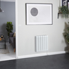 Elektroheizkörper Keramikkern zur Wandmontage,  in Weiß,  1500W,  570mm x 534mm - Kera Hudson Reed