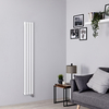 Elektroheizung Vertikal Weiß Design 1600x236mm inkl. 800W Heizelement,  Wandmontage - Revive Hudson Reed
