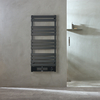 Elektronischer Smart-Badheizkörper mit Lüfter 1246mm x 555mm zur Festverdrahtung,  Anthrazit – Linus – ECOSO by Hudson Reed
