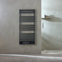 Elektronischer Smart-Badheizkörper mit Lüfter 1246mm x 555mm zur Festverdrahtung,  Anthrazit – Linus – ECOSO by Hudson Reed