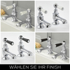 Elizabeth Traditionelle 2-Loch Kalt-Warm Badewannenhähne mit Hebelgriffen - Wählbares Finish