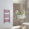 Flache Design Handtuchheizung in Rot (Booth Red),  Größe wählbar ab 800x500mm – Lustro Hudson Reed