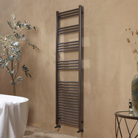 Flacher Handtuchheizkörper 1800mm x 500mm – Metallgrau – Warmwasser - Quo von Hudson Reed