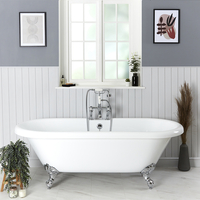 Freistehende Badewanne,  1795mm x 785mm,  Mittelablauf - Füße wählbar - Oxford