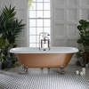 Freistehende Badewanne,  2 personen,  180 cm,  in Kupfer Metallic mit Füßen in geölter Bronze - Retro - Oxford von Hudson Reed