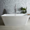 Freistehende Badewanne Eckig,  150cm x 75cm,  mit zwei Rückenschrägen,  Mittelablauf - Sandford Hudson Reed