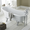 Freistehende Badewanne mit erhöhter Rückenschräge,  1690mm x 740mm - Oxford