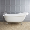 Freistehende Badewanne mit erhöhter Rückenschräge,  1710mm x 740mm - Füße wählbar - Oxford
