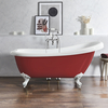 Freistehende Badewanne mit erhöhter Rückenschräge und Füßen,  171cm x 74cm,  in Rot,  Braun & Schwarz etc. – Farbe wählbar – Oxford Hudson Reed