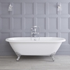 Freistehende Badewanne mit zwei Rückenschrägen,  1780mm x 825mm,  Mittelablauf - Füße wählbar - Oxford