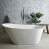 Freistehende Badewanne Oval,  170cm x 75cm,  mit erhöhter Rückenschräge,  Ablauf und Überlauf - Weiß - Otterton Hudson Reed