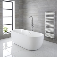 Freistehende Badewanne (oval) mit zwei Rückenschrägen,  1800mm x 750mm,  Mittelablauf - Otterton