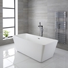 Freistehende Badewanne (rechteckig) mit zwei Rückenschrägen,  1615mm x 720mm,  Mittelablauf - Sandford