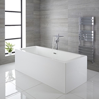Freistehende Badewanne (rechteckig) mit zwei Rückenschrägen,  1785mm x 790mm,  Mittelablauf - Haldon