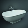 Freistehende Badewanne Retro mit zwei Rückenschrägen Matt Grau 1560mm x 810mm - RAK Washington x Hudson Reed