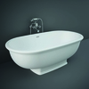 Freistehende Badewanne Retro mit zwei Rückenschrägen Matt Weiß 1560mm x 810mm - RAK Washington x Hudson Reed