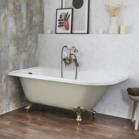 Freistehende Eck-Badewanne mit einer Rückenschräge,  1685mm x 750mm - Farbe der Wanne und der Füße wählbar - Oxford Hudson Reed