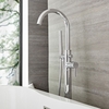 Freistehende Hebelgriff-Wannenarmatur mit Brause Chrom - Como