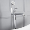 Freistehende Hebelgriff-Wannenarmatur mit Handbrause Chrom - Colworth